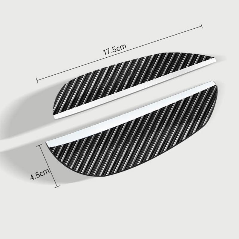 2pcs Carbon Fiber Car Rearview Mirror Rain Eyebrow Sticker For Mercedes Benz AMG W203 A180 A200 B180 W213 W212 W204 W205 W211 AS0