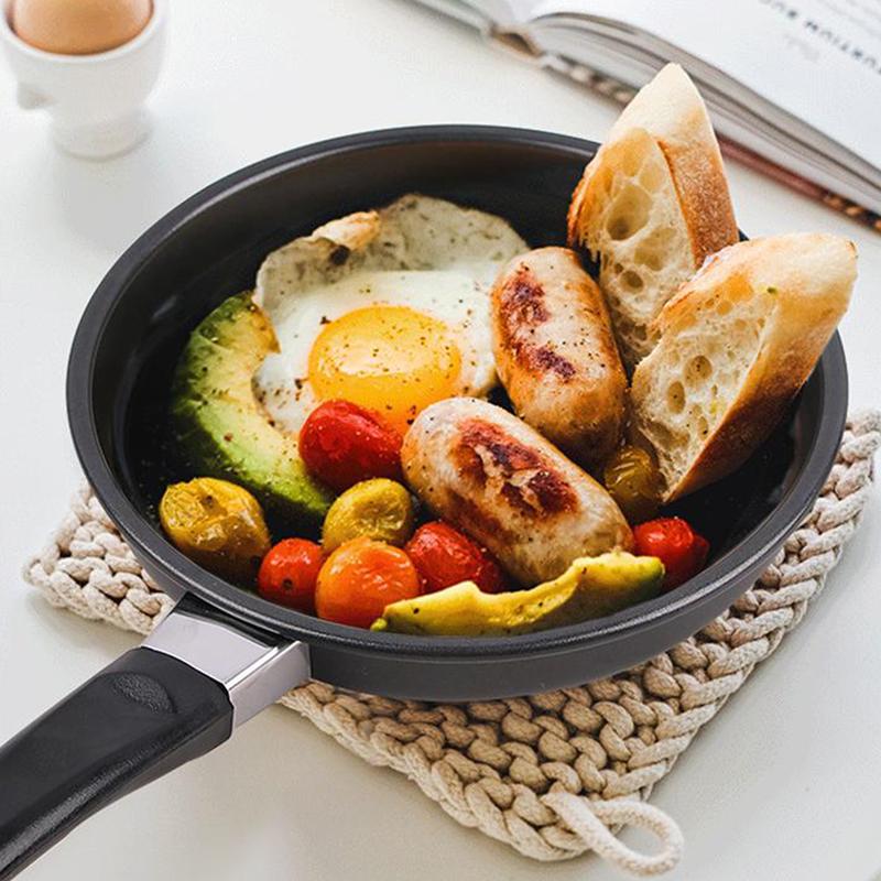 1 шт. Мини-сковорода 14/16/18 см, антипригарная стальная сковорода, кастрюля, сотейник, случайный цвет, кухонная посуда.