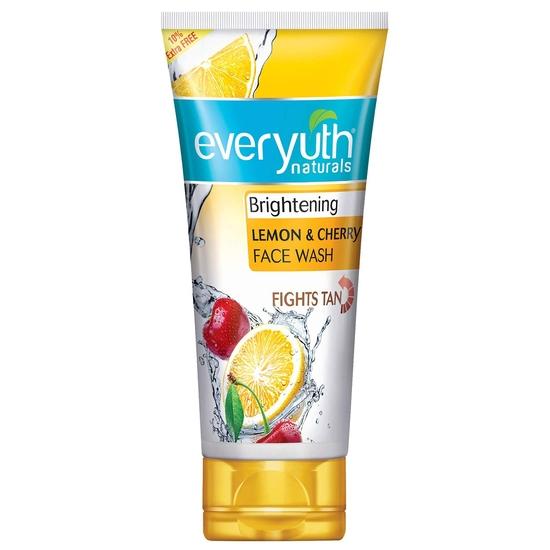 Everyuth Naturals Осветляющее средство для умывания с лимоном и вишней, упаковка из 3 шт. (150 г х 3), туба