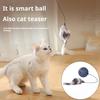 Автоматическая игрушка для кошек с катящимся мячом, интерактивная умная движущаяся игрушка с активируемым движением хвоста, электрическая игрушка для обогащения домашних животных для собак и кошек