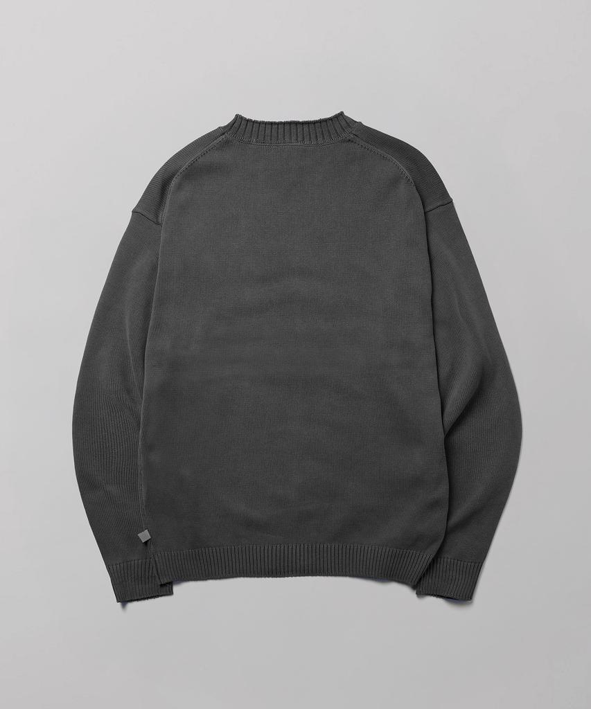 Dickies Стиранный вязаный свитер с тисненым логотипом, угольный