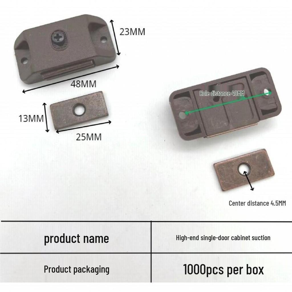 ABS Plastic Single Door Magnetic Catch Clip for Cabinet/Wardrobe