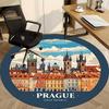 1pc PragueCzech Republic Office Round Area Rug, Indoor Mat Suitable ForOffice, Under Office Chairs Bedroom Living Room Home Decor, Room Deco,  n73