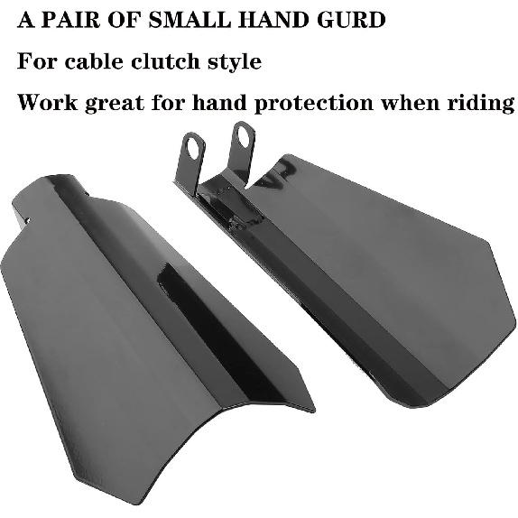 Глянцевые черные защитные щитки Coffin Cut Custom Handguards совместимы с Harley Davidson Touring Sportster Dyna 2007-2023