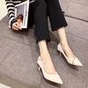 Autumn New Women's Shoes 2025 Pointed Head Light Mouth Thin Heel Single Shoes Solid Color Versatile 666-122 Elegant