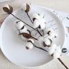 Naturally Cotton Artificial Plants Floral Branch Wedding Outdoor Garden Courtyard Festival Party Vase Home Table Decor DIY Gifts