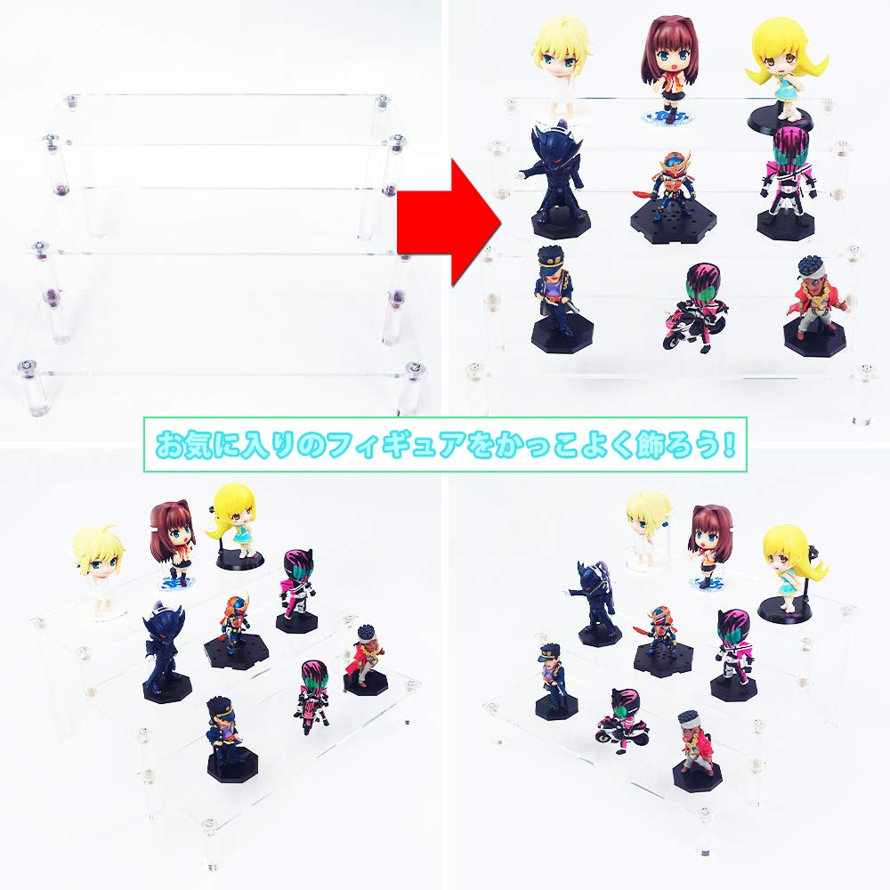 ING STYLE Figure Display Stage Perfect for Displaying Large 3-Tier (Clear) - Figures!