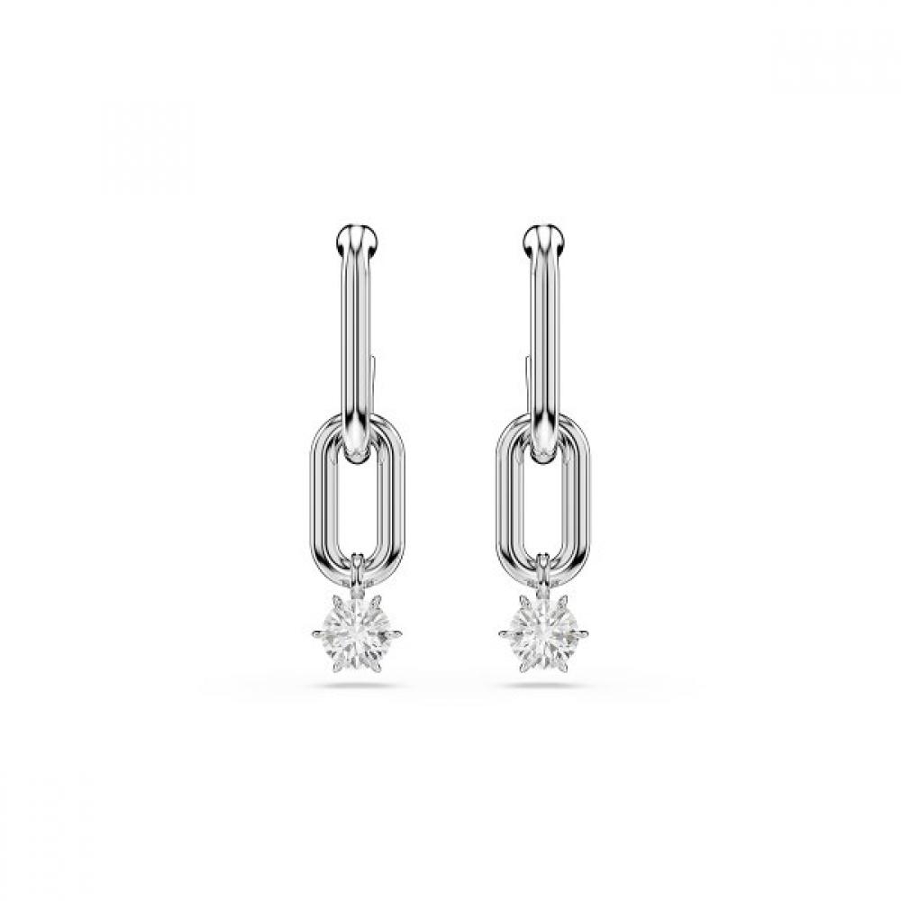 Swarovski Rhodium Drop Earrings 5728584