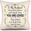 Daughter Hug This Pillow and Know That You are Loved This Pillow is A Hug from Me to You Throw Pillow Covers for Daughter from Mom Dad Birthday Gift