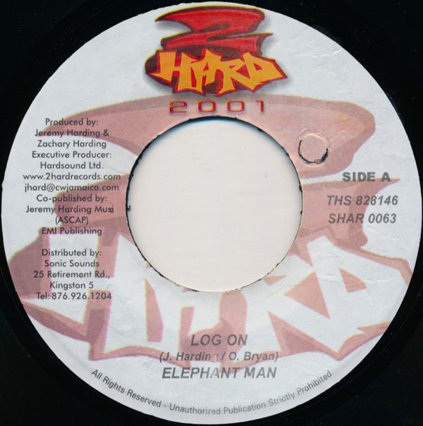 7-дюймовая пластинка ELEPHANT MAN ZUMJAY Log On Who Got The Girl SHAR0063 2 Hard 2001 2001 Ямайка Регги Ска Даб Б/у