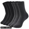 6Pairs Men Socks Cotton Breathable Black White Business Spring Summer for Male Sock Plus Size EU40-47