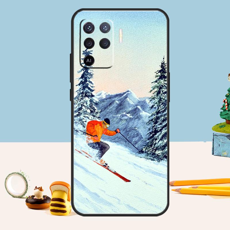 Чехол для лыж, снега, сноуборда для Oppo A54 A74 A94 A80 A60 A40 A18 A38 A58 A78 A98 A96 A76 A16 A15 A17 A57 A5 A6 Pro