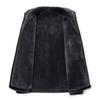 Fur-in-one Leather Jacket for Middle-aged and Elderly Men, Plus Velvet and Thickened Leather Jacket, Winter Genuine Leather Daddy Lapel Jacket