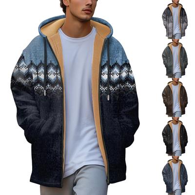 Мужская плотная куртка с карманами на молнии и карманами, вставленными в хлопковую куртку