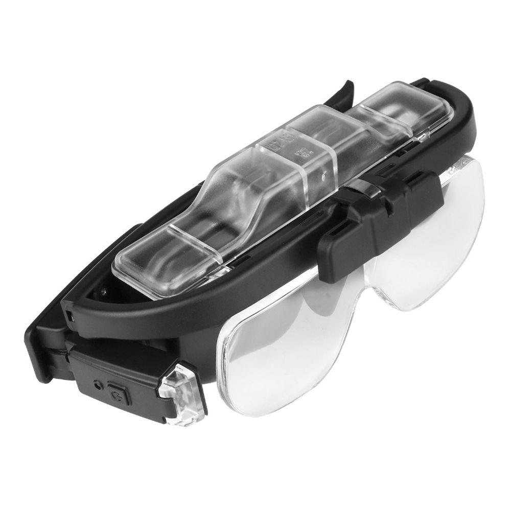 With LED Magnifying Glasses USB Rechargeable Illuminated Magnifier For Reading Reparing