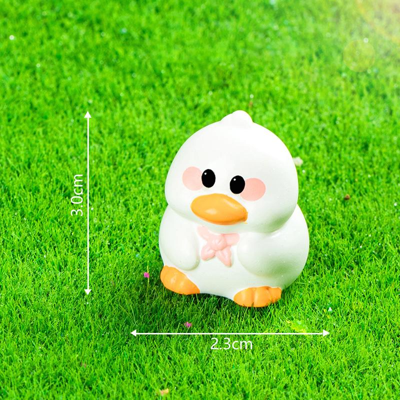 Крутые мультяшные украшения в виде маленькой утки Миниатюрные фигурки Креативные украшения для дома своими руками Аксессуары для украшения рабочего стола Подарки