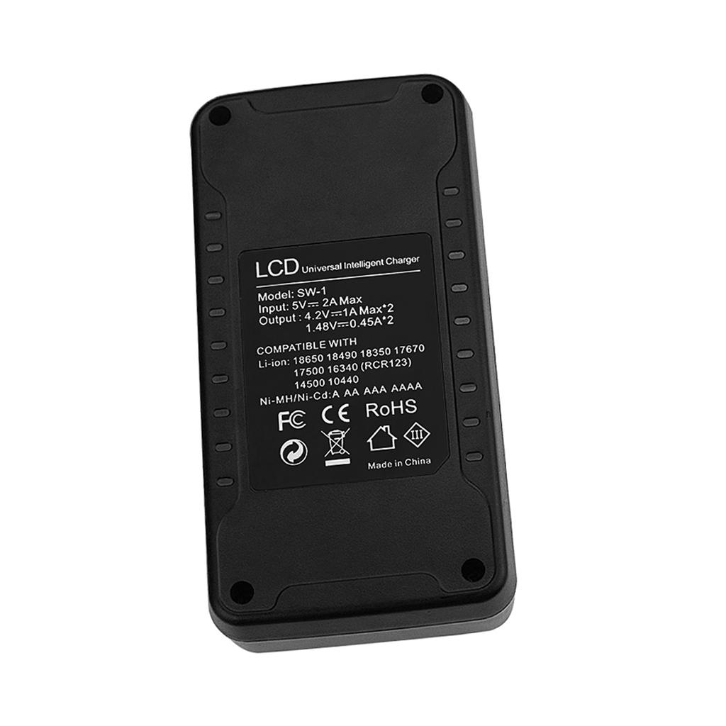 Универсальное интеллектуальное USB зарядное устройство для аккумуляторов с ЖК-дисплеем для 18650 18500 18490 18350 17670 17500 16340 RCR123 14500 аккумуляторов