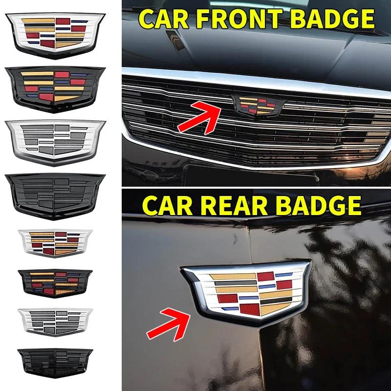 AABHT1 1PCS ABS for Cadillac Logo CT4 CT5 CT6 XT4 XT5 XT6 ATS XTS Car Front Center Grille Emblem Rear Trunk Badge Sticker Accessories