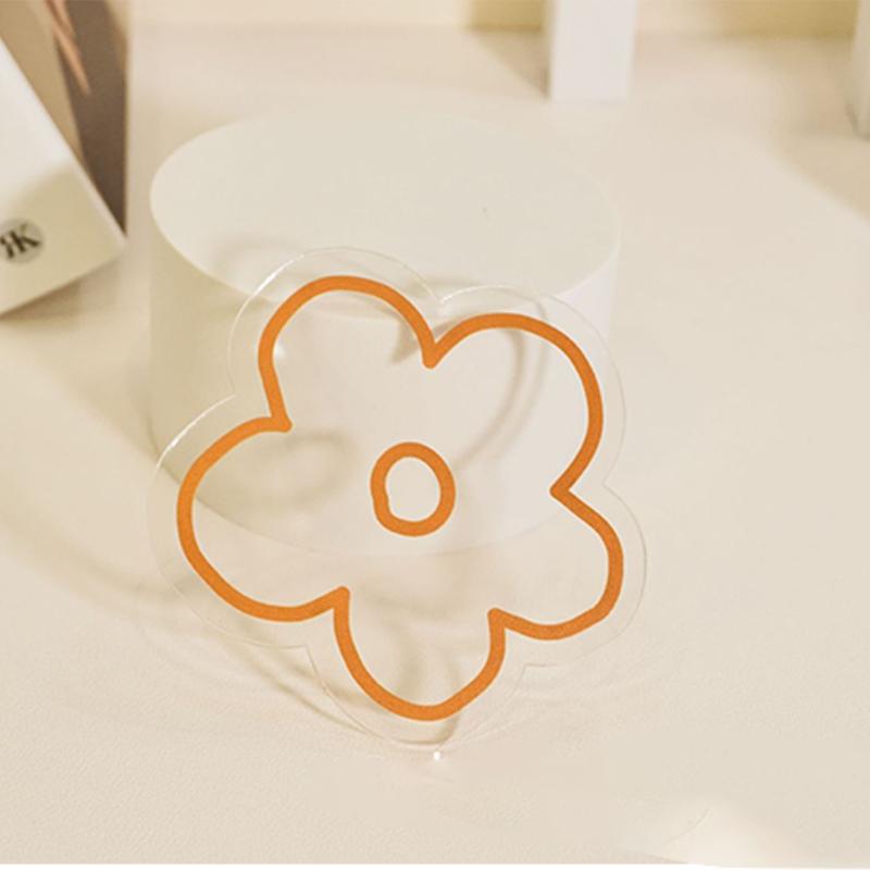 Акриловая подставка под стакан в корейском стиле с цветком, прозрачная подставка, нескользящая подставка для кухонных принадлежностей, коврик для чашки, барной кружки, подставки под напитки с изображением животных из мультфильмов