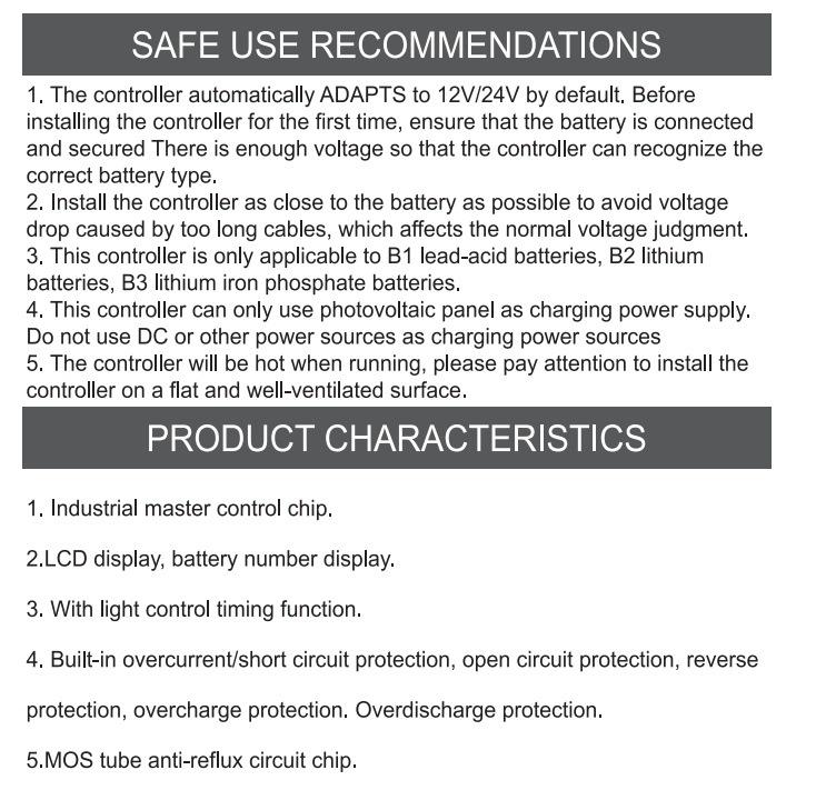 Контроллер солнечного заряда 12В/24В с ЖК-дисплеем, совместимый с литий-железо-фосфатными и свинцово-кислотными аккумуляторами, ШИМ фотоэлектрический