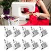 10pcs Presser Feet Stainless Steel Plastic Blind Stitch Hemming Sewing Feet for Household Sewing Machines