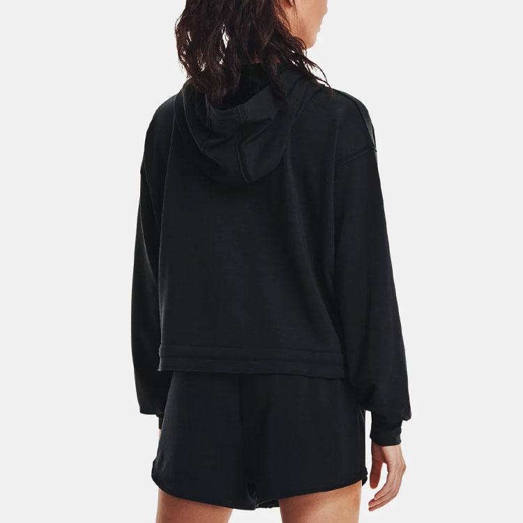 Under Armour Sweatshirts Women's Black Hooded Moderate Regular Unisex 1361059-001