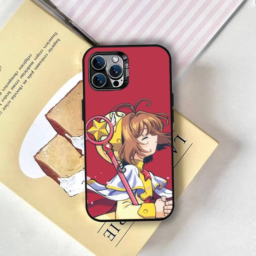 Чехол для телефона аниме CardCaptor Sakura для iPhone 17,16,15,14,13,12,11 Plus,Pro Max,XS,Цветная серебряная внутренняя крышка