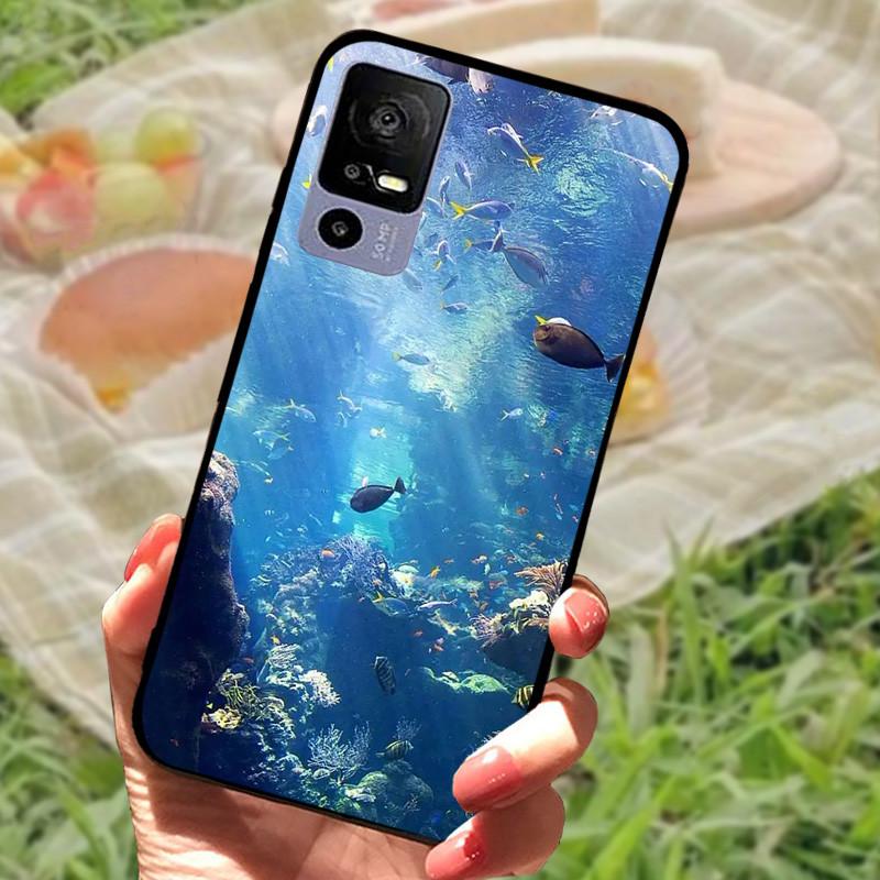 Soft TPU Phone Case For TCL 40R 5G Shockproof Black Protection Bumper For TCL 40 R 5G Beautiful Fashion Phone Back Fundas Coques