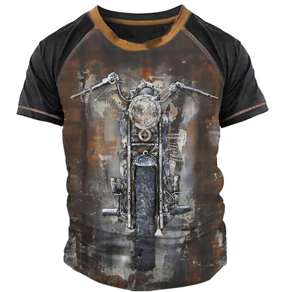 Винтажные мотоциклетные футболки для мужчин, летняя одежда, футболки с 3d графикой, уличная одежда, топы с короткими рукавами, мужские мотоциклетные рубашки, футболки