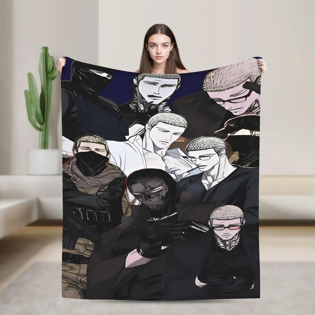Shutline Korea Manga Blankets Soft Warm Novelty Plush Throw Blanket For Girls Boys Couch Bed Flannel Bedspread Bed Cover