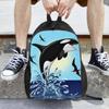 Косатка Выпрыгивающая Из Океана Рюкзак Горячая Распродажа Daypack Мальчики Девочки BookBag Школьная Сумка Наплечные Сумки для Мужчин Женщин