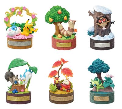 RE-MENT Серия Pokémon Forest Tales Мирные моменты 6 штук в коробке, индивидуальный размер: В115 x Ш70 x Г70мм, сделано из ПВХ и АБС