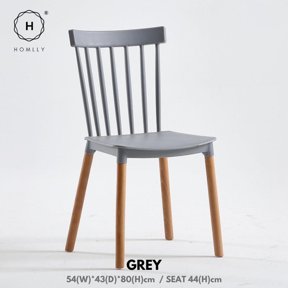 Homlly Nordic Windsor Dining Oak Leg Chair ( X2 PCS)