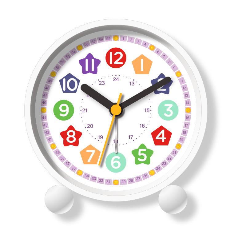 Бесшумный детский будильник с ночником - Мультяшный дизайн для спален и общежитий