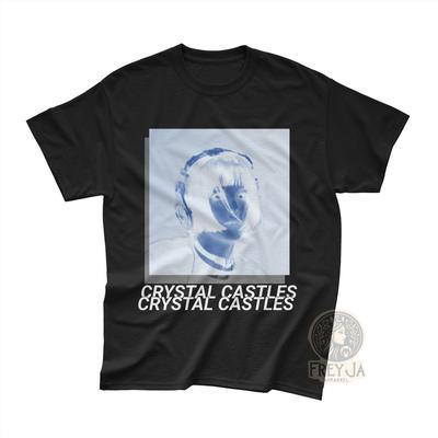 Футболка Crystal Castles, Унисекс футболка музыкальной группы, Графическая футболка, Футболка для концерта, Одежда для фестиваля