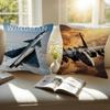 MMilitary Aircraft Fighter Enthusiasts Stitch Lucky Dragon Pillow Cover Sofa Cushion Cover Home Room Decoration Children Gift