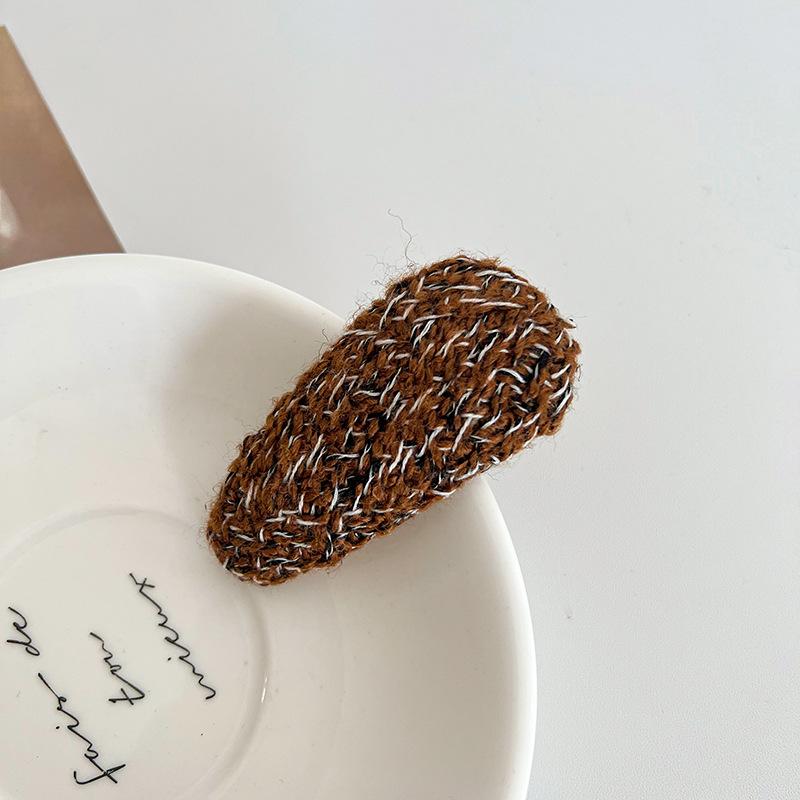 Заколки для волос, шерстяные длинные ретро-заколки в форме Bb, заколка с боковой заколкой, челка