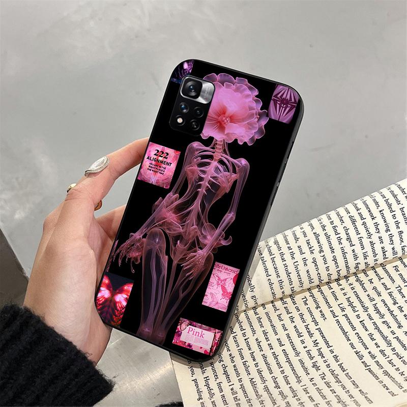 Чехол для телефона с рисунком скелета для Xiaomi Redmi note 13 12 Pro 11S 11 10 Pro 10S 12S Redmi 13 14C 10 13C