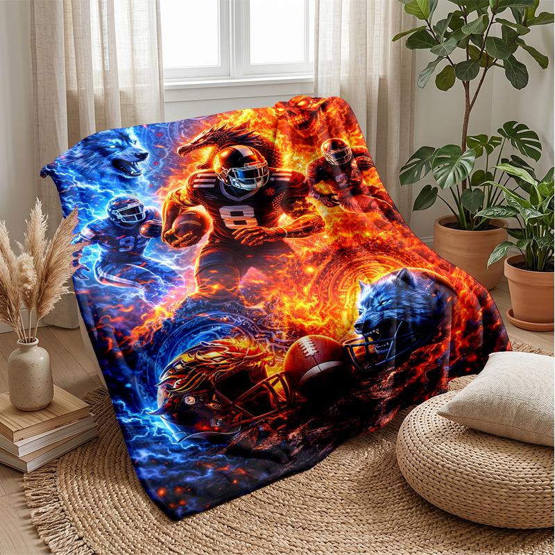 Football Helmets and Gear Theme blanket Lightweight Warm Flannel Blanket Decorative Throw Blanket for Home Decoration