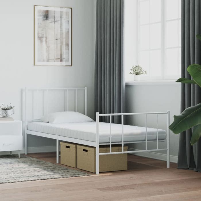 VidaXL Matelas en mousse 2 pcs blanc 90x200 cm 7 zones dureté 20 ILD 356363