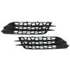 2pcs Front Fog Lamp Grille Left Right for RS6 Style Glossy Black Replacement for A6 C7 2012?2015
