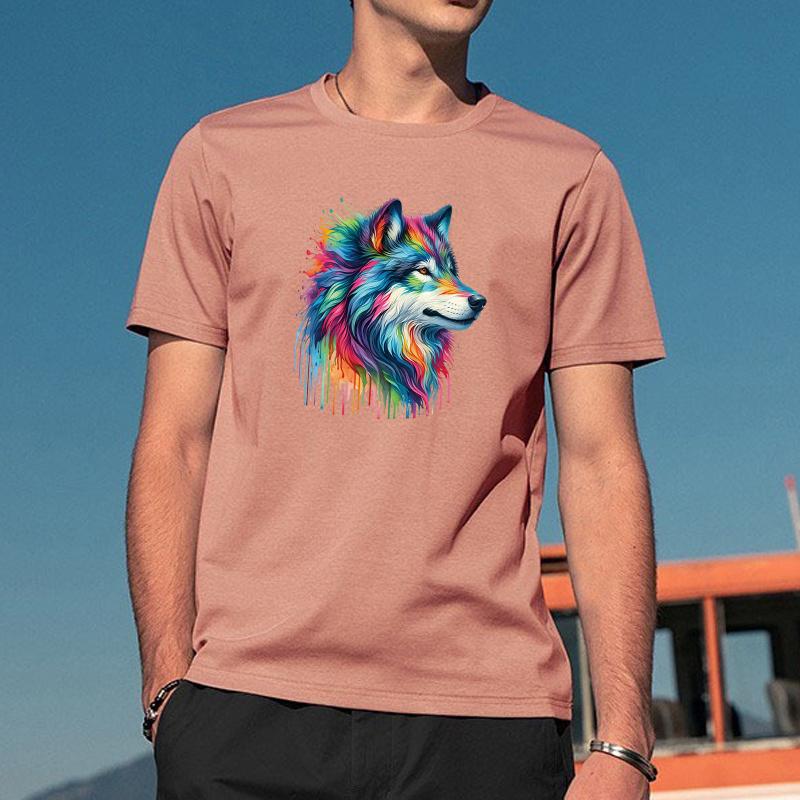 Heat Transfer Printing Watercolor Animals Set T-Shirt Clothes Stickers Heat Press Appliqued Diy Clothing Patches Easy To Cut