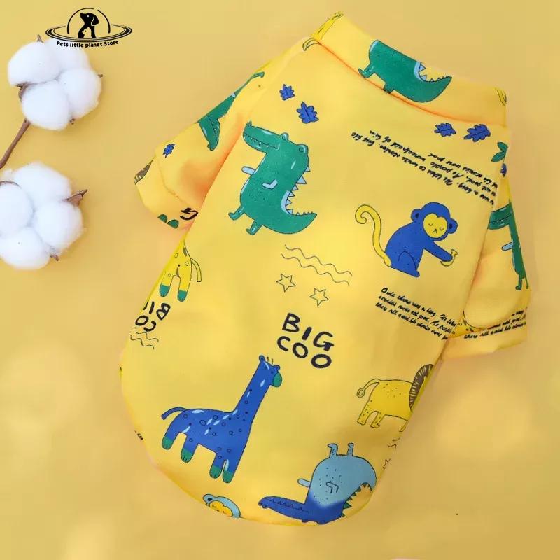 Толстовка с капюшоном для маленьких собак с милым принтом, зимняя теплая одежда для домашних животных, свитер для чихуахуа, ши-тцу, пуловер для щенков, кошек, одежда для собак