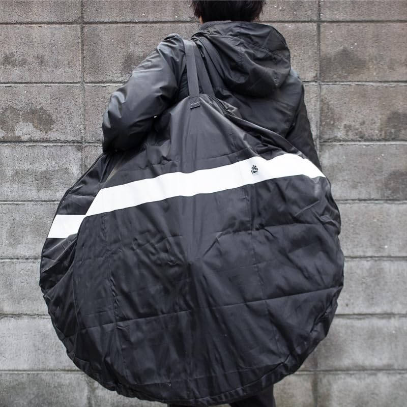 GORIX Wheel Bag for 2 Wheels (with Storage Bag) for Car Storage, Suitable for Bicycles, Road Bikes, Cross Bikes, and Mountain Bikes (White Line) (Ca5)