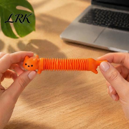 Игрушка-антистресс для животных 1/4 шт., 3D-печатная пружинящая кошка, лежащая пружинящая собака, гибкая фигурка для снятия стресса, растягивающаяся, для украшения стола, гаджет