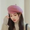 Легкий роскошный шерстяной берет для детей, демонстрирующий их лицо осенью зимой, маленькая модная шляпа художника, ретро-шляпа-бутон