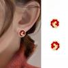 Высококачественные Красные Серьги для Женщин Серьги Оригинального Дизайна