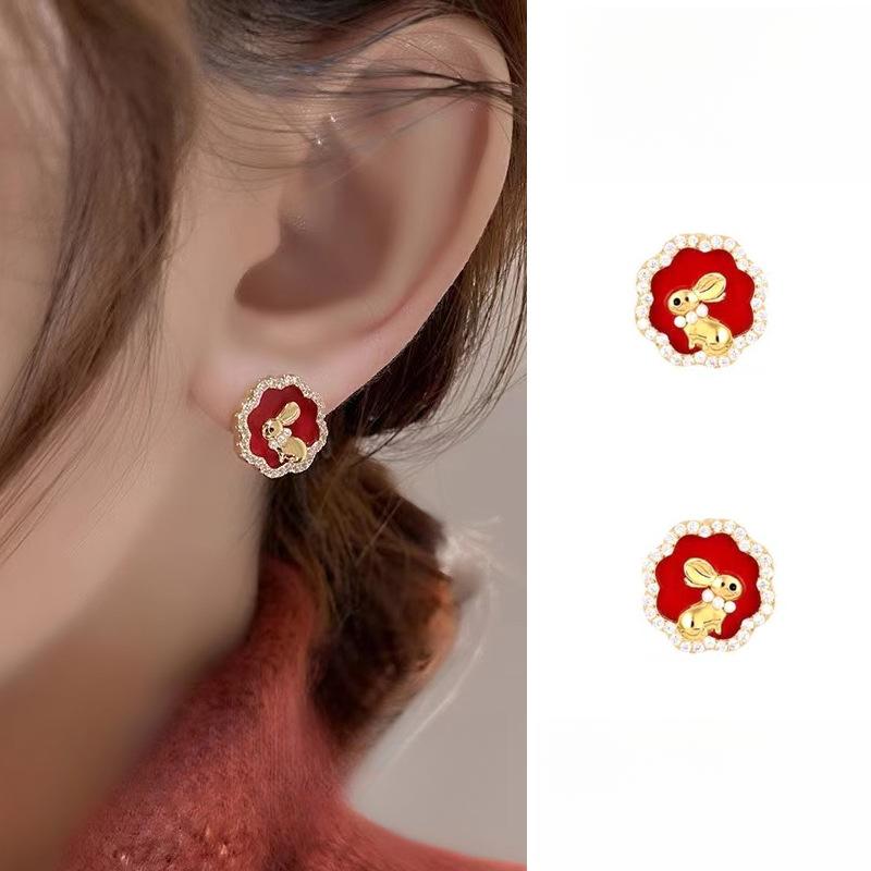 Высококачественные Красные Серьги для Женщин Серьги Оригинального Дизайна