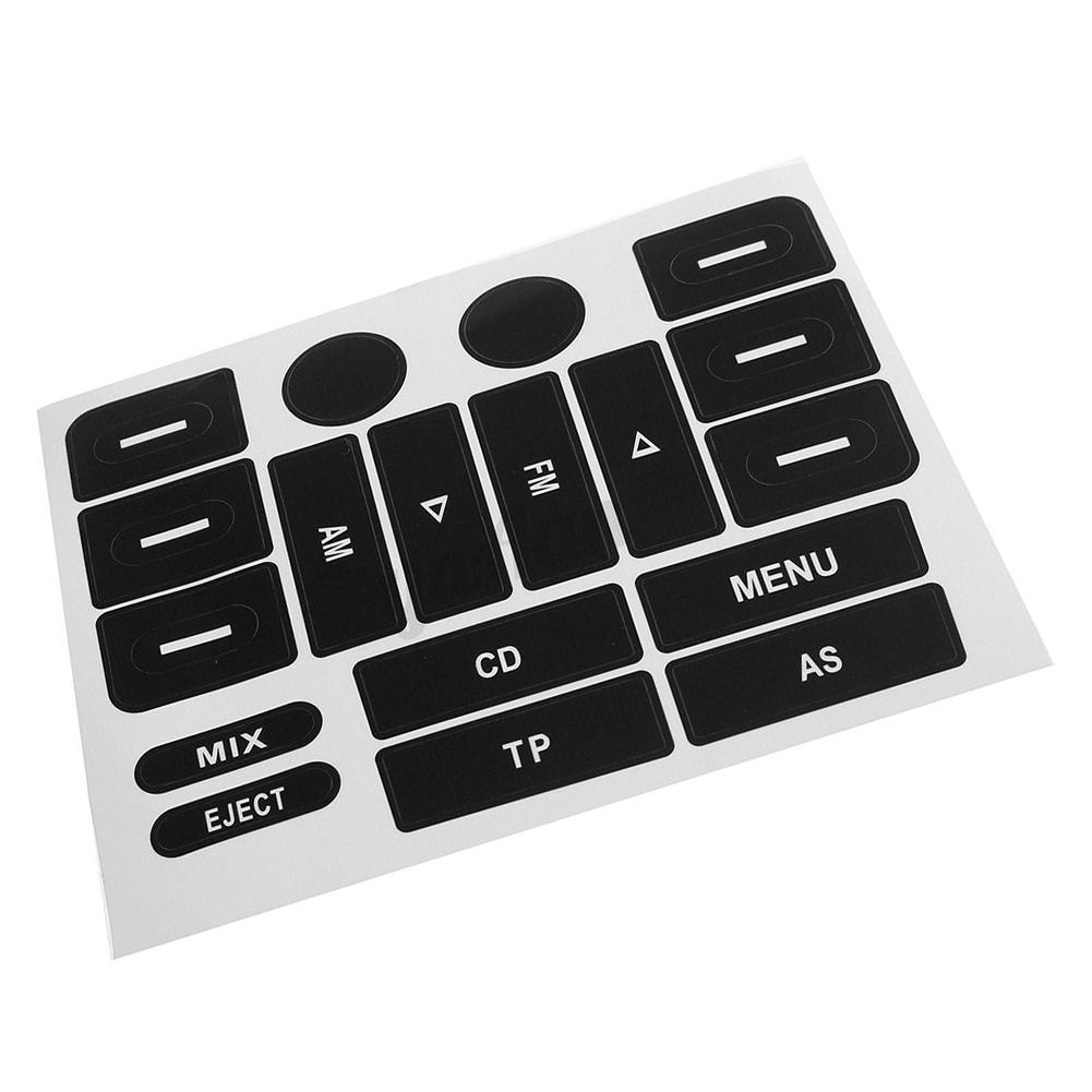 Наклейка для ремонта кнопки радиоприемника Наклейка абсолютно новая передняя матовая черная ПВХ для Golf MK5