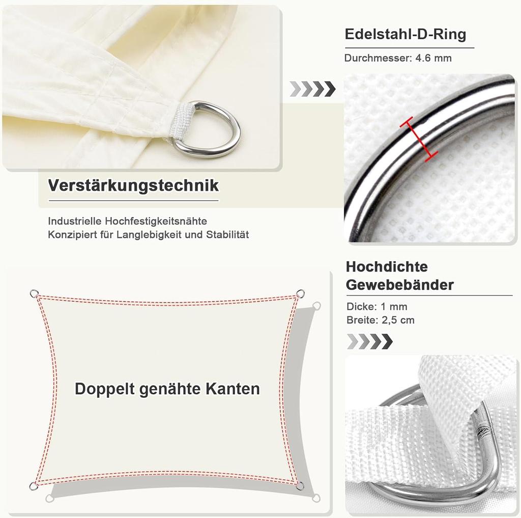 Водонепроницаемый солнцезащитный тент и водонепроницаемый навес для открытых пространств (Прямоугольник/Квадрат)
